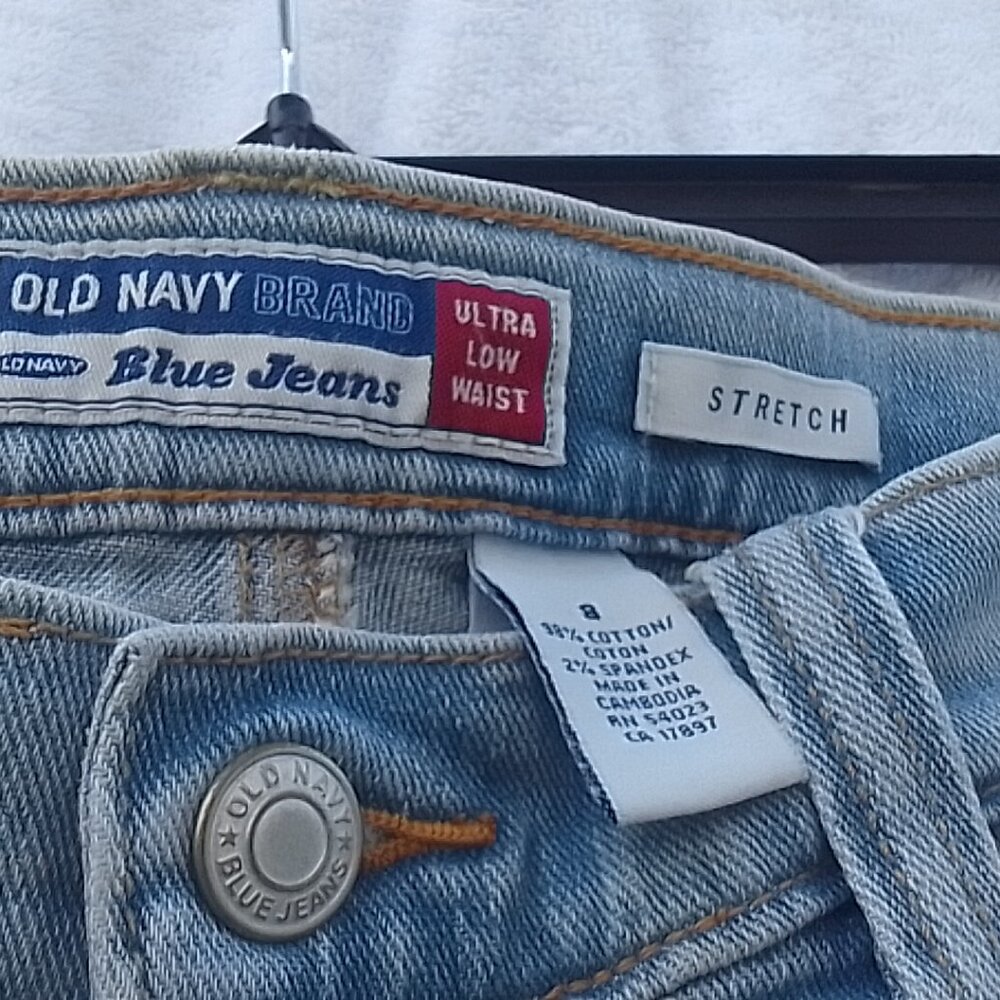 Bundle sunglass&Old Navy/stretchable/ultra-low-waist/98%-cotton/3/4-ankle jean